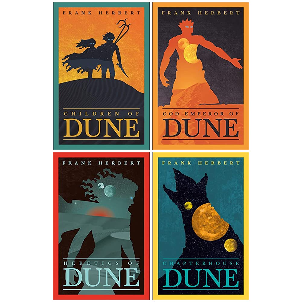 Frank Herbert Dune Series Collection 4 Books Collection Set (Children Of Dune, God Emperor Of Dune, Heretics Of Dune, Chapter House Dune)