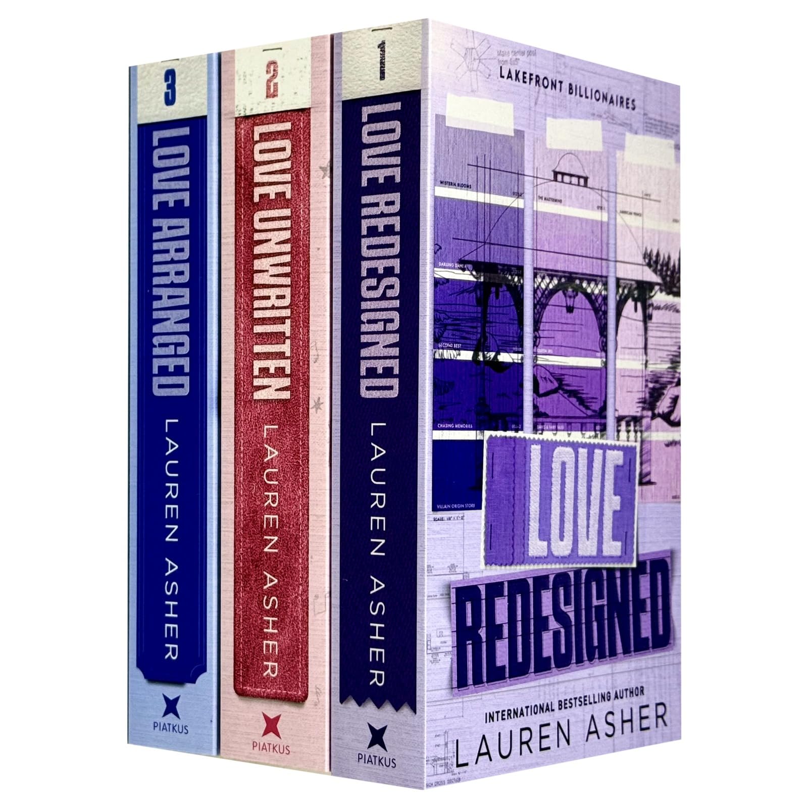 Lakefront Billionaires Series 3 Books Collection Set (Love Redesigned, Love Unwritten & Love Arranged)