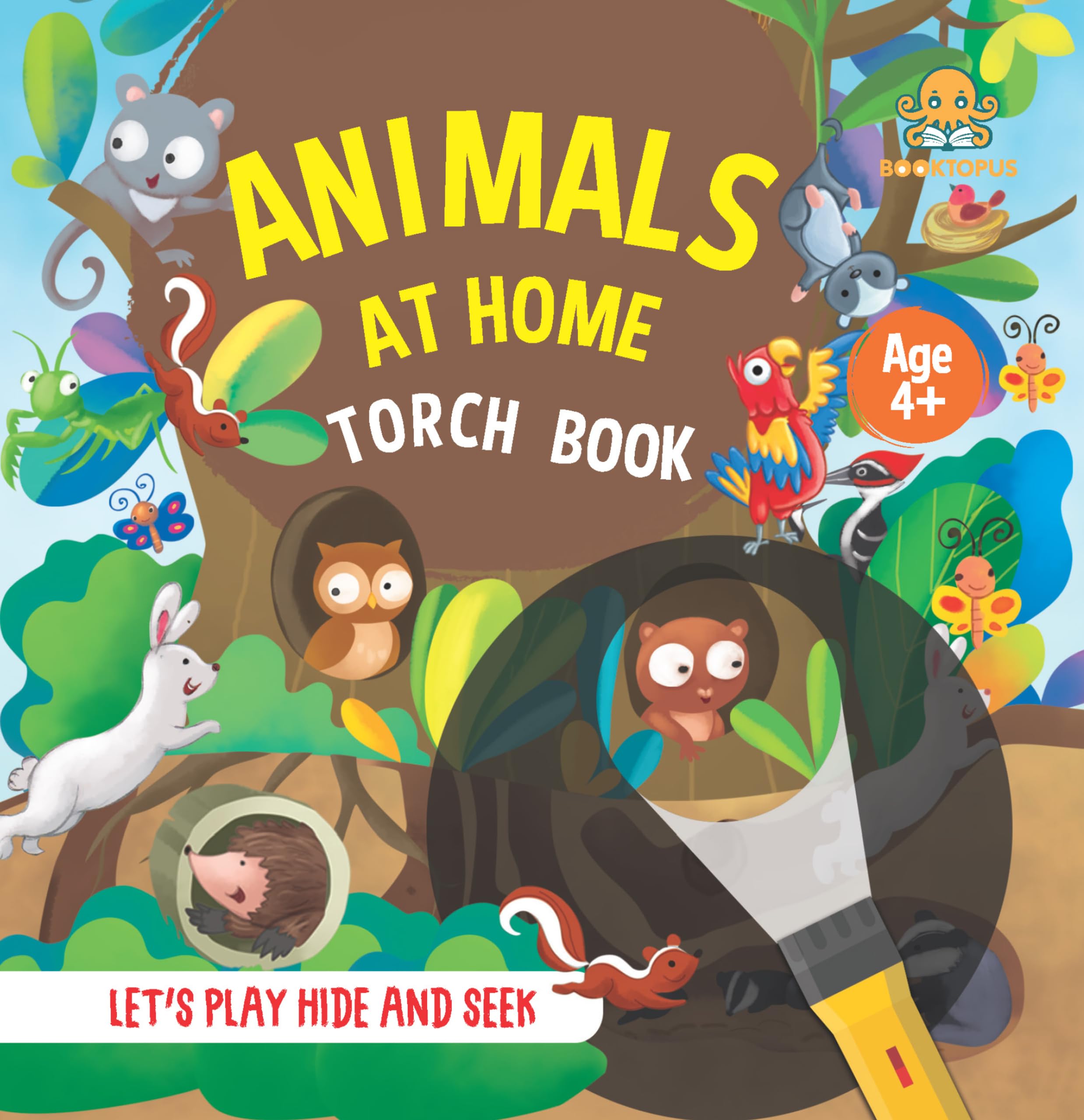 Booktopus Torch Discovery Book - Jungle Animals Hidden Picture Book with Torch - Learning Activity Books for Kids 4+ Years: Torch Book