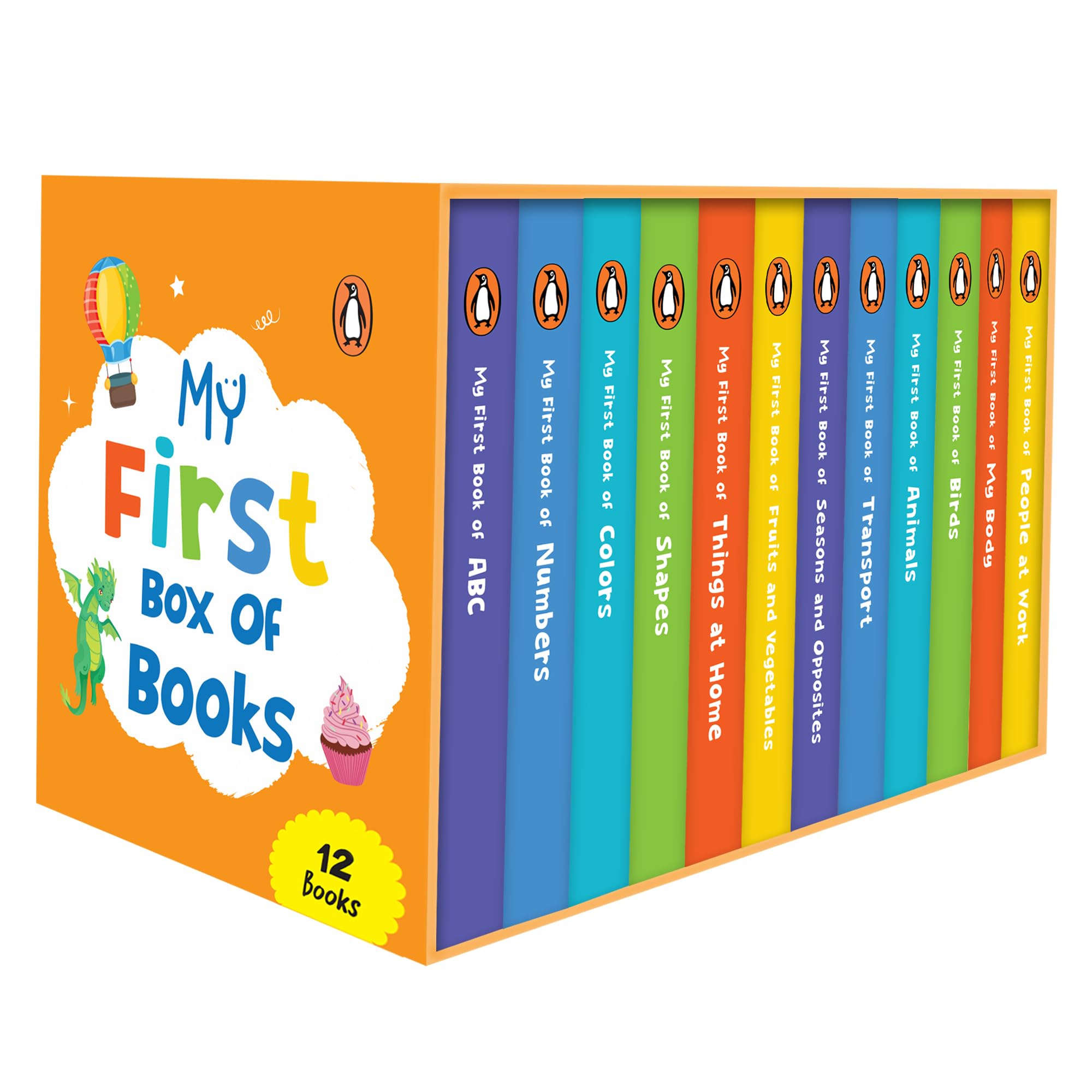 My First Box of Books: Boxset of 12 Board Books for Kids | A Perfect Early Learning Gift Set | My First Box of Books | Learn ABC, Numbers, Colors, Opposites, Animals & More [Select Learning]