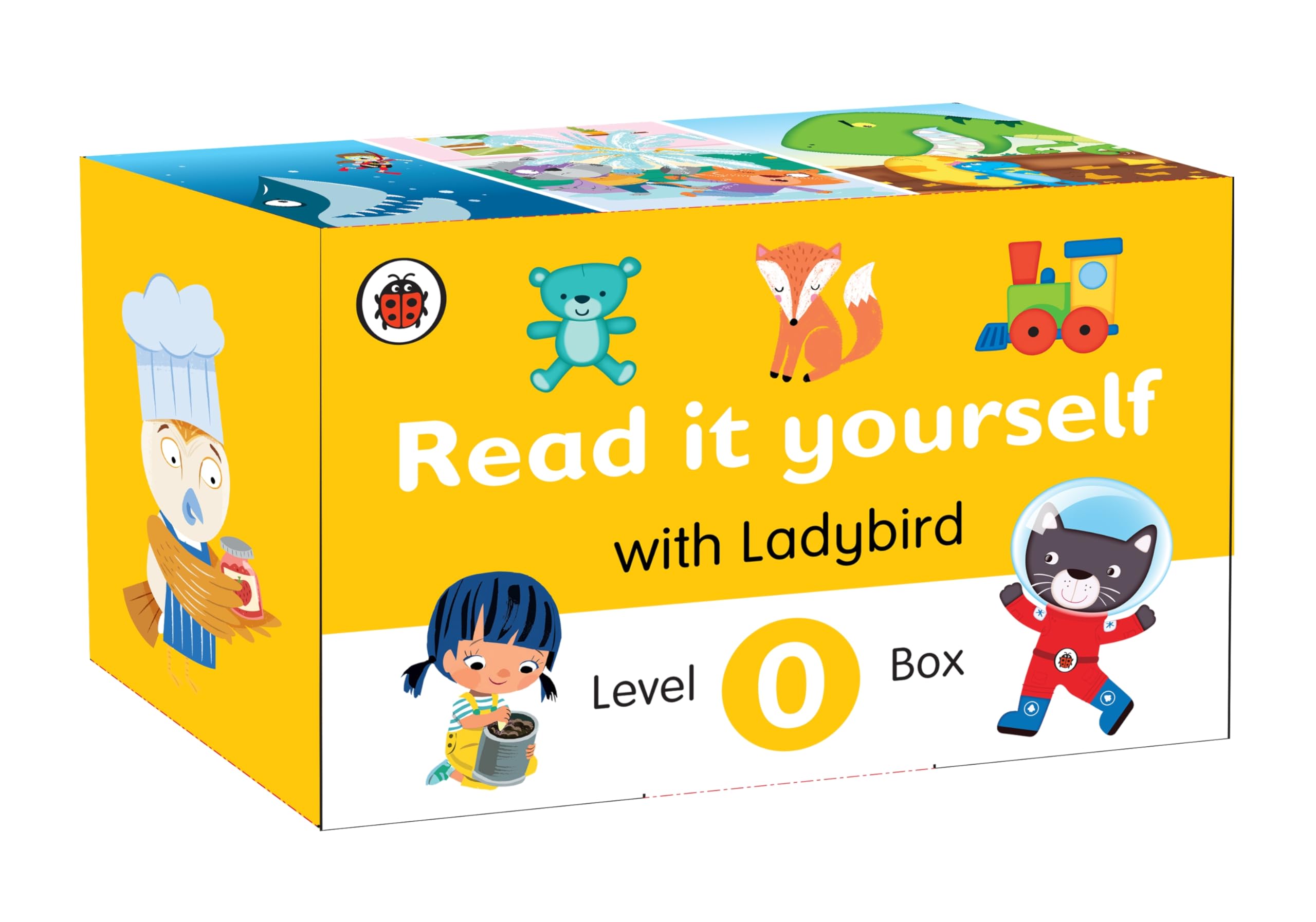 Ladybird Read It Yourself Tuck Box Level 0: 10 Books Box Set (Space Party, Emma Explorer, Pippa and the Pip, Go, Kit Cat!, Gus and Ross, Wags the Big Dog and More)