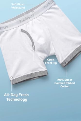 Van Heusen Men’s Cotton Trunk Pack of 1 | Fashion Trunk with contrast colors |Super Combed Cotton for softness | Open Front Fly | Moisture‑Wicking | Sweat Absorbant | All‑Day Fresh Technology |Long La (S)