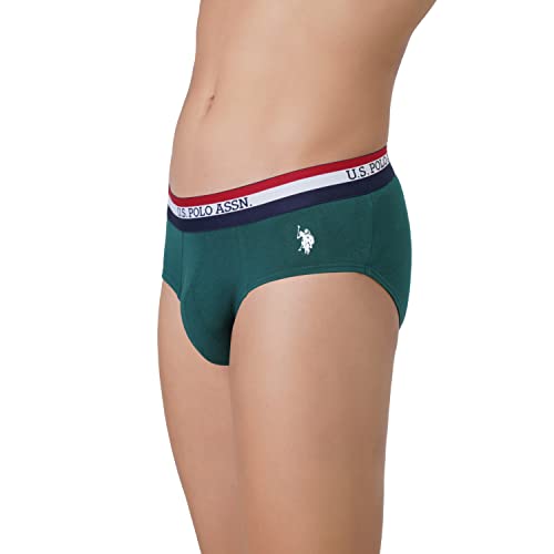 U.S. Polo ASSN. Mens EB002 Anti Microbial Signature Cotton Stretch Underwear Brief -Pack of 2 (₹430.00 with 20 percent savings)