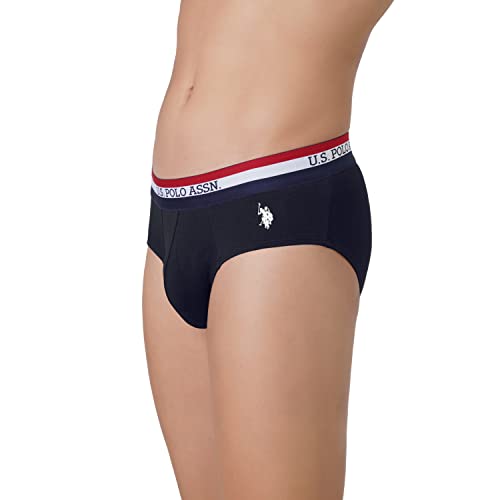 U.S. Polo ASSN. Mens EB002 Anti Microbial Signature Cotton Stretch Underwear Brief -Pack of 2 (₹398.00 with 26 percent savings)