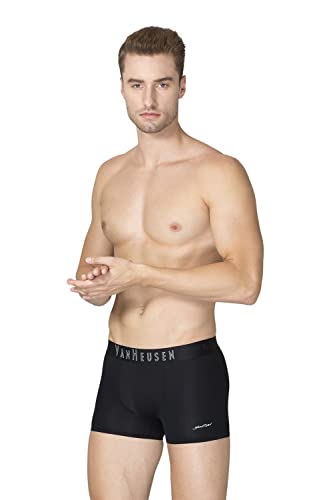Van Heusen Men Breathable AIR Series Active Trunks - Polyamide Elastane - Swift Dry, High Stretch Mesh_40047_Pure Black01_L Pure Black