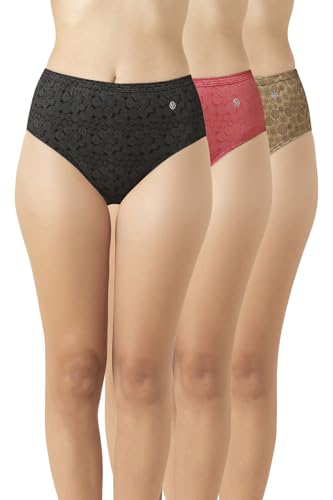 Van Heusen Women’s 100% Cotton Hipster Panty – Pack of 3 | Everyday Panty | Anti‑Bacterial Tech | Keeps you dry and Fresh | Sweat Absorbent | Inner Elastic | No‑Marks Waistband | Printed | (Assorted E (₹423.00 with 27 percent savings)