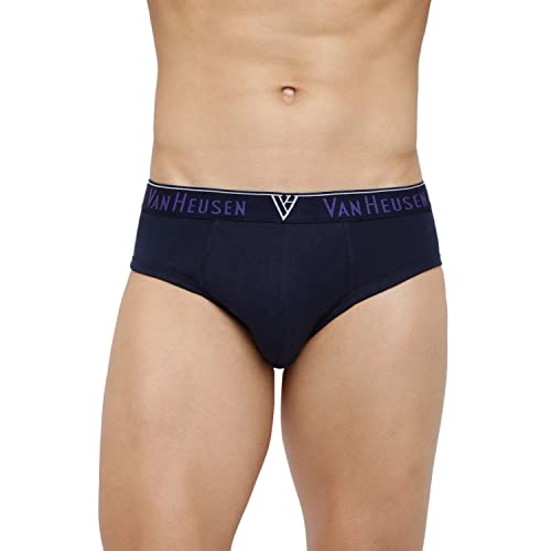 Van Heusen Men’s Cotton Briefs Pack of 3| Ribbed Cotton | Anti-Bacterial | Stay fresh | Sweat Absorbant | Moisture-Wicking | Long Lasting Colors |Breathable Combed Cotton for extra comfort | Soft Wais (₹787.00 with 9 percent savings)