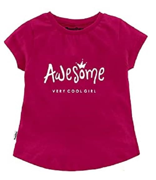 NammaBaby Baby Girl Pure Cotton Hoseiry Regular Fit T-Shirt Top Tshirt - Pack of 3 (₹599.00 with 70 percent savings)