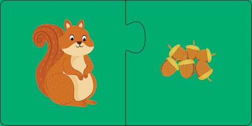 Animal Adventure Puzzles Feast with the Beasts: Ten 2-Pieces Jigsaw for Kids Learn and Play | Brain Games | Mind Teaser | Puzzle Set; 3+ Ages (Puzzle)