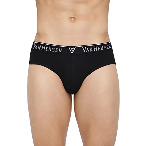 Van Heusen Men’s Cotton Briefs Pack of 3| Ribbed Cotton | Anti-Bacterial | Stay fresh | Sweat Absorbant | Moisture-Wicking | Long Lasting Colors |Breathable Combed Cotton for extra comfort | Soft Wais (₹867.00)