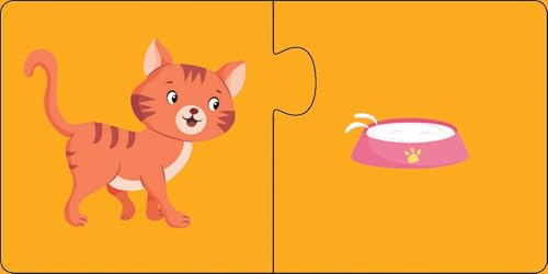 Animal Adventure Puzzles Feast with the Beasts: Ten 2-Pieces Jigsaw for Kids Learn and Play | Brain Games | Mind Teaser | Puzzle Set; 3+ Ages (Puzzle)
