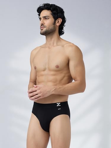 XYXX Men's Aero Super Combed Cotton Regular Fit Solid Antibacterial Briefs with No Marks Waistband (Pack of 2) (₹425.00 with 29 percent savings)