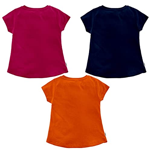 NammaBaby Baby Girl Pure Cotton Hoseiry Regular Fit T-Shirt Top Tshirt - Pack of 3 (₹492.00 with 75 percent savings)