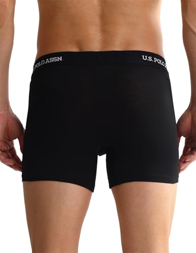 U.S. Polo ASSN. Mens OET012 Elastic Waistband Ribbed Solid Underwear Trunks - Pack of 2 (₹583.00 with 27 percent savings)