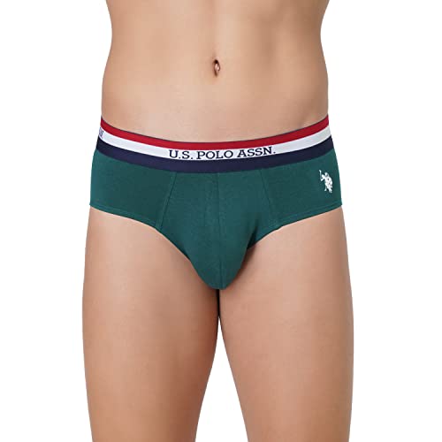U.S. Polo ASSN. Mens EB002 Anti Microbial Signature Cotton Stretch Underwear Brief -Pack of 2 (₹441.00 with 18 percent savings)