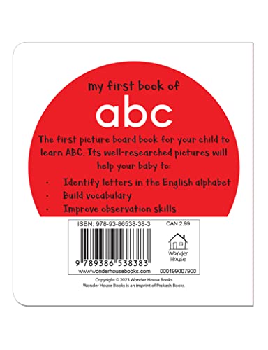 My First Book of ABC | First Alphabet Board Book for Babies, Toddlers & Preschoolers | Learn ABC with Bright Pictures | Early Learning Book for Kids Ages 0-3 Years (Board book)