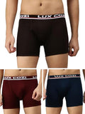 Lux Cozi Bigshot Longs Solid Underwear for Men Combo, Breathable 100% Cotton Underwear for Man Pack of 3 (Colors May Vary) (XS)