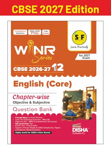 WINR Series CBSE 2026-27 Class 12 English Core Chapter-wise Objective & Subjective Question Bank | One-shot solution for 2027 Exam | NCERT, Exemplar, SQP, Competency & PYQs | Fully Solved (Paperback)