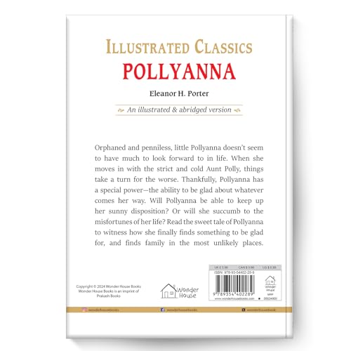 Pollyanna : Illustrated Abridged Children Classics English Novel with Review Questions (Hardcover)