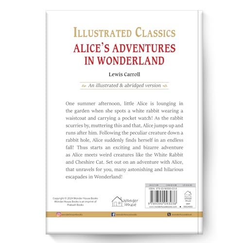 Alice in Wonderland: Illustrated Abridged Children Classics English Novel With Review Questions (Hardback) (Hardcover)