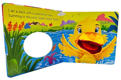 The Happy Duck Hand Puppet Book for Children: Animal Hand Puppet Board Book for Babies | Fun Interactive Duck Toy Book | Touch and Play Story | Animal-Themed Picture Book for Kids; 1+ Ages (Board book)
