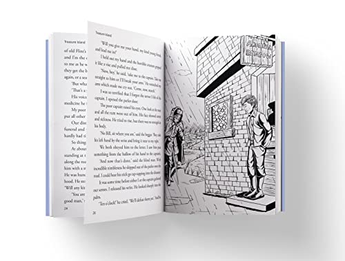 Treasure Island : llustrated Abridged Children Classic English Novel with Review Questions (Hardback) (Hardcover)