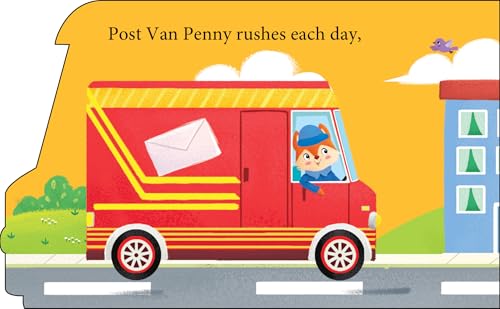 Cutout Out Board Book : Post Van - Small Wheel for Children's Activity | Picture | Cute Rhymes | Wonderful Gift for Kids; 1+ Ages (Board book)