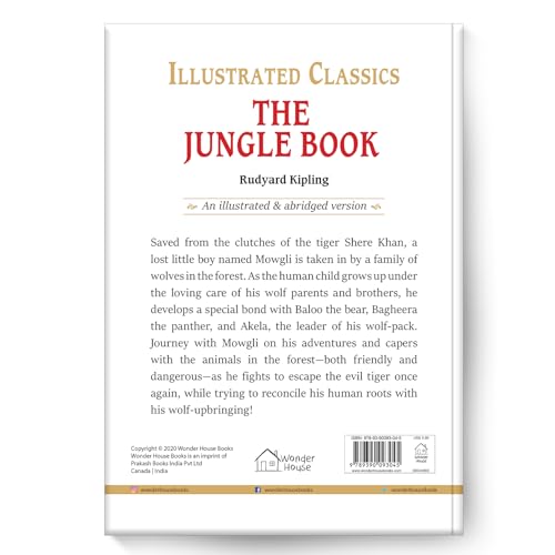 The Jungle Book: Illustrated Abridged Children Classics English Novel With Review Questions (Hardback) (Hardcover)