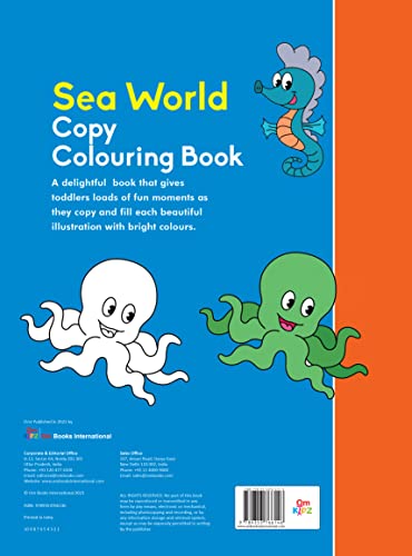 Colouring book : Copy Colouring Book Sea Animals (Colouring book for kids) (Paperback)