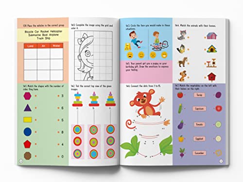 201 Brain Booster Activity Book - Fun Activities and Exercises For Children | Tracing & Pattern, Colors & Shapes, Maze | Ages 5 and up | 1.5 hours of fun time