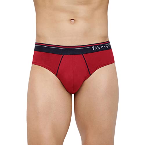Van Heusen Men Briefs - 100% Combed Cotton - Pack Of 2 - Anti Bacterial, Colour Fresh, Moisture Wicking (₹667.00 with 7 percent savings)