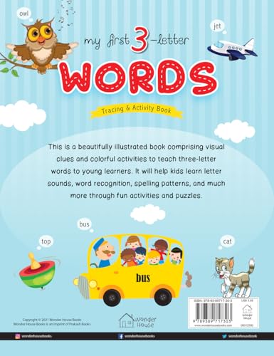 My First 3-Letter Words: Tracing and Activity Book for Kids | Learn to Read, Write & Recognize Words | Ages 3–5 | Early Literacy Made Fun (Paperback)