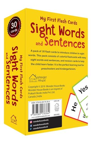 Wonder House My First Flash Cards: Sight Words and Sentences for Cognitive Skills (Flash Cards For Children) (Card Book)