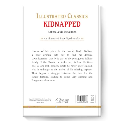 Kidnapped for Kids : Illustrated Abridged Children Classic English Novel with Review Questions (Hardcover)