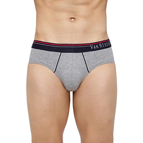 Van Heusen Men Briefs - 100% Combed Cotton - Pack Of 2 - Anti Bacterial, Colour Fresh, Moisture Wicking (₹529.00 with 26 percent savings)