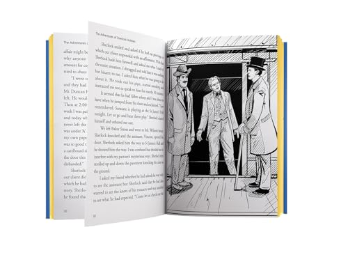 The Adventures of Sherlock Holmes Illustrated Abridged Children Classics English Novel with Review Questions Hardback (Hardcover)