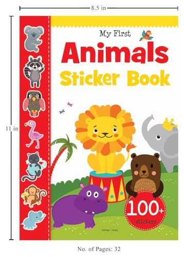 My First Animal Sticker Book: Exciting Sticker Book With 100 Stickers (Hardcover)