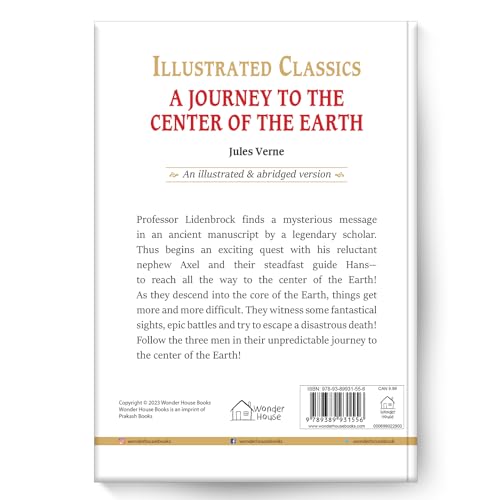 Journey To The Center of The Earth: Illustrated Abridged Children Classics English Novel With Review Questions (Hardback) (Hardcover)