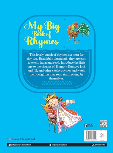 My Big Book of Rhymes | 62 Colourful and Playful English Poems for Preschool & Nursery, Perfect for Kids Aged 3-5 | Help kids to essential concepts like colors, numbers, animals, and more. (Paperback)