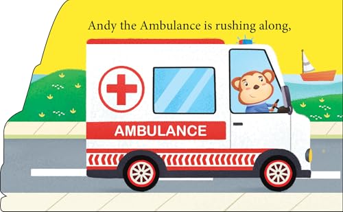 Cutout Board Book : Ambulance - Small Wheel for Children's Activity | Picture | Cute Rhymes | Wonderful Gift for Kids; 1+ Ages (Board book)