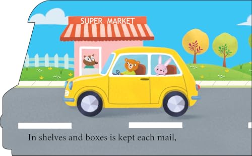 Cutout Out Board Book : Post Van - Small Wheel for Children's Activity | Picture | Cute Rhymes | Wonderful Gift for Kids; 1+ Ages (Board book)
