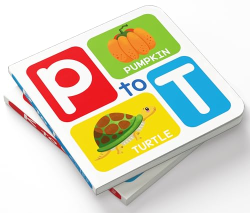My First A to Z – Boxed Set of 5 Mini Board Books: Learn the Alphabet from A to Z with Bright Pictures & Fun Learning | Includes A–E, F–J, K–O, P–T, ... Toddlers & Preschoolers | Ages 0–5 Years (Board book)