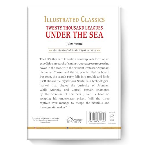 Twenty Thousand Leagues Under The Sea: Illustrated Abridged Children Classics English Novel With Review Questions (Hardback) (Hardcover)