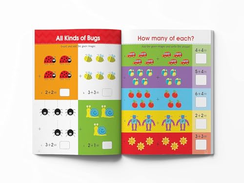 Addition and Subtraction Activity Book For Children - 80+ Activities Inside | Ages 5, 6, 7 | 2.5 hours of interactive and skill building fun (Paperback)