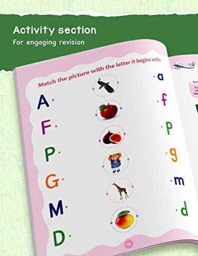 Blossom English Alphabet Writing Book for Kids | 3 to 5 Year Old | ABCD Capital and Small Letter Practice and Activities for Nursery Children | 55 Practice Boxes for each Letter [Paperback] Target Pub (Paperback)