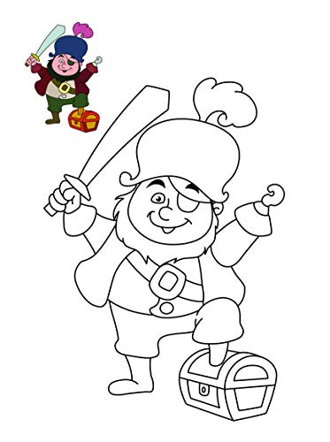 Colouring book : Copy Colouring Book Pirates (Colouring book for kids) (Paperback)