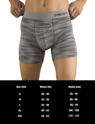 DAMENSCH Mens Regular Fit Premium Cotton Blend Boxer Brief | Innerwear Men, Men Boxers, Underwear for Men, Shorts for Men, Inner for Men, Briefs for Men (₹329.00 with 18 percent savings)