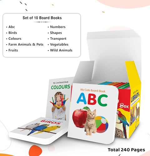My First All in One Picture Library Box Of 10 (Pre-School Books) | in Yellow (Board book)