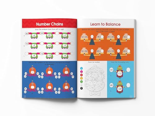 Addition and Subtraction Activity Book For Children - 80+ Activities Inside | Ages 5, 6, 7 | 2.5 hours of interactive and skill building fun (Paperback)