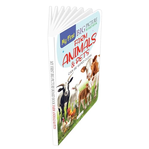My First Big Picture Board Book Farm Animals & Pets :- Farm Animal and Pet Learning Book, Bright Picture Board for Toddlers, Easy Early Education Book (Board book)